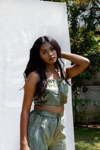 Tansy Green Crop Top